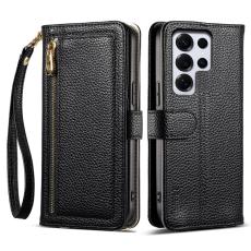 ESEBLE - ESEBLE E11 för Samsung Galaxy S25 Ultra Fodral Äkta läder - Svart