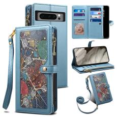 ESEBLE - ESEBLE Google Pixel 8 Pro Fodral Äkta läder - Blå