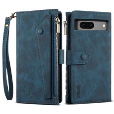 ESEBLE - ESEBLE Star Series Fodral för Google Pixel 7a - Äkta läder - Blå