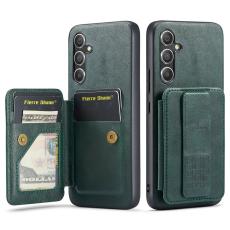 FIERRE SHANN - FIERRE SHANN 024 Fodral för Samsung Galaxy S24 FE - Äkta läder - Grön