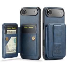 FIERRE SHANN - FIERRE SHANN 024 iPhone Air Fodral Äkta läder - Blå