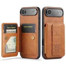FIERRE SHANN - FIERRE SHANN 024 iPhone Air Fodral Äkta läder - Brun