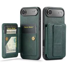 FIERRE SHANN - FIERRE SHANN 024 iPhone Air Fodral Äkta läder - Grön