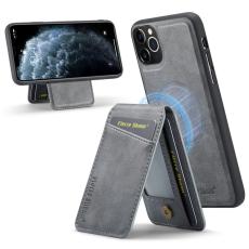 FIERRE SHANN - FIERRE SHANN 025 Fodral för iPhone 11 Pro Max Äkta läder - Grå