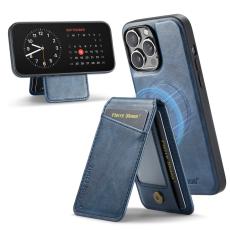FIERRE SHANN - FIERRE SHANN 025 Fodral för iPhone 14 Pro Äkta läder - Blå