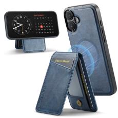 FIERRE SHANN - FIERRE SHANN 025 Fodral för iPhone 17 Äkta läder - Blå