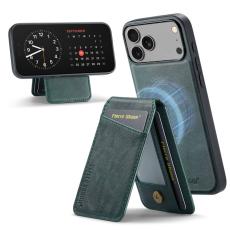 FIERRE SHANN - FIERRE SHANN 025 Fodral för iPhone 17 Pro Äkta läder - Grön