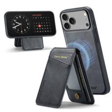 FIERRE SHANN - FIERRE SHANN 025 Fodral för iPhone 17 Pro Max Äkta läder - Svart