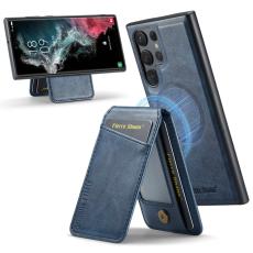 FIERRE SHANN - FIERRE SHANN 025 Fodral för Samsung Galaxy S22 Ultra 5G - Blå