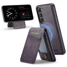 FIERRE SHANN - FIERRE SHANN 025 Fodral för Samsung Galaxy S23 - Äkta läder - Lila