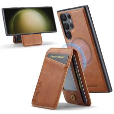 FIERRE SHANN - FIERRE SHANN 025 Fodral för Samsung Galaxy S23 Ultra - Brun