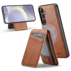 FIERRE SHANN - FIERRE SHANN 025 Fodral för Samsung Galaxy S24 PU+TPU - Brun