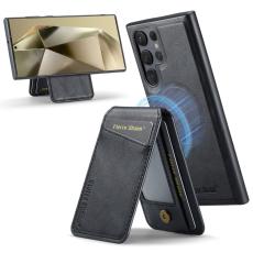 FIERRE SHANN - FIERRE SHANN 025 Fodral för Samsung Galaxy S24 Ultra - Äkta läder - Svart