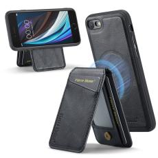 FIERRE SHANN - FIERRE SHANN 025 Fodral i PU+TPU för iPhone 7/8/SE - Svart