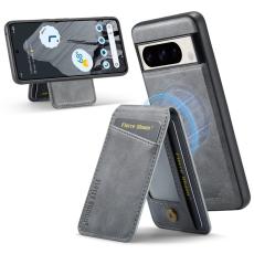 FIERRE SHANN - FIERRE SHANN 025 Google Pixel 8 Pro Fodral PU+TPU - Grå