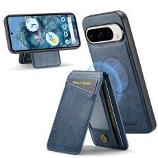 FIERRE SHANN - FIERRE SHANN 025 Google Pixel 9 Pro XL Fodral Äkta läder - Blå