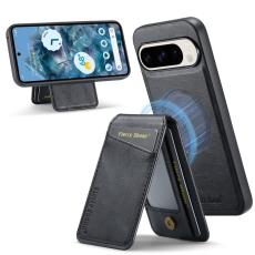 FIERRE SHANN - FIERRE SHANN 025 Google Pixel 9 Pro XL Fodral Äkta läder - Svart