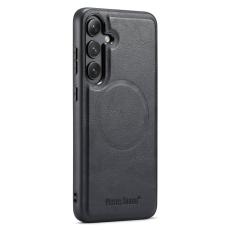 FIERRE SHANN - FIERRE SHANN 027 Fodral för Samsung Galaxy S24 FE - Äkta läder - Svart