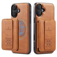 FIERRE SHANN - FIERRE SHANN 028 för iPhone 17 Fodral Äkta läder - Brun