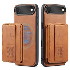 FIERRE SHANN - FIERRE SHANN 028 för iPhone Air Fodral Äkta läder - Brun