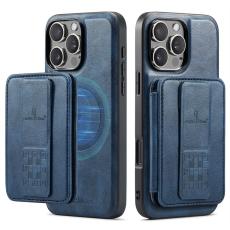 FIERRE SHANN - FIERRE SHANN 028 iPhone 16 Pro Max Fodral Äkta läder - Blå