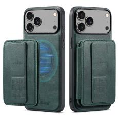 FIERRE SHANN - FIERRE SHANN 028 iPhone 17 Pro Max Fodral Äkta läder - Grön