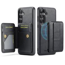 FIERRE SHANN - FIERRE SHANN 028 Samsung Galaxy S24 FE Fodral Äkta läder - Svart