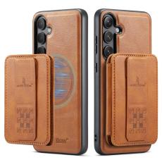 FIERRE SHANN - FIERRE SHANN 028 Samsung Galaxy S25+ Fodral Äkta läder - Brun