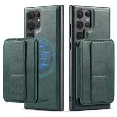 FIERRE SHANN - FIERRE SHANN 028 Samsung Galaxy S25 Ultra Fodral Äkta läder - Grön