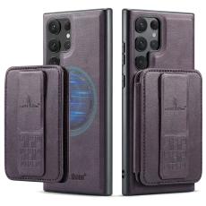 FIERRE SHANN - FIERRE SHANN 028 Samsung Galaxy S25 Ultra Fodral Äkta läder - Lila