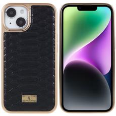 FIERRE SHANN - FIERRE SHANN för iPhone 14 Fodral PU-läder - Svart