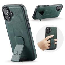 FIERRE SHANN - FIERRE SHANN för iPhone 17 Fodral Kickstand Äkta läder - Grön