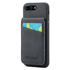 FIERRE SHANN - FIERRE SHANN för iPhone 7 Plus/8 Plus Fodral PU Läder - Svart