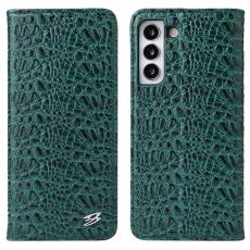 FIERRE SHANN - FIERRE SHANN för Samsung Galaxy S23 - Fodral i Äkta Läder - Grön