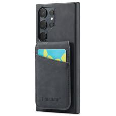 FIERRE SHANN - FIERRE SHANN för Samsung Galaxy S24 Ultra Fodral Äkta läder - Svart