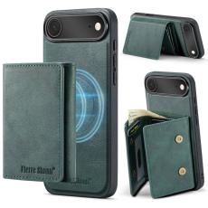 FIERRE SHANN - FIERRE SHANN FS030 iPhone Air Fodral Äkta läder - Grön