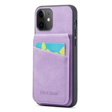 FIERRE SHANN - FIERRE SHANN iPhone 12 / 12 Pro Fodral PU Läder - Lila