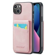 FIERRE SHANN - FIERRE SHANN iPhone 13 Fodral Äkta läder - Pink