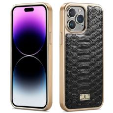 FIERRE SHANN - FIERRE SHANN iPhone 14 Pro Fodral PU Läder - Svart