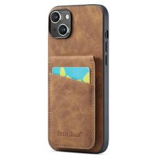 FIERRE SHANN - FIERRE SHANN iPhone 15 Plus Fodral RFID Blocker Konstläder - Brun
