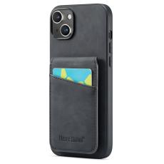 FIERRE SHANN - FIERRE SHANN iPhone 15 Plus Fodral RFID Blocking PU Läder - Svart