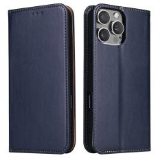 FIERRE SHANN - FIERRE SHANN iPhone 16 Pro Fodral PU Läder - Blå