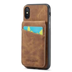 FIERRE SHANN - FIERRE SHANN iPhone XS Max Fodral PU Läder - Brun