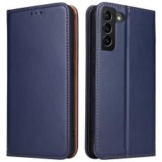 FIERRE SHANN - FIERRE SHANN Samsung Galaxy S22 5G Fodral PU Läder - Blå