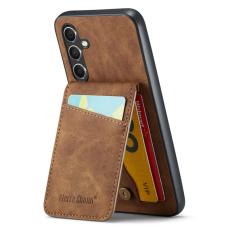 FIERRE SHANN - FIERRE SHANN Samsung Galaxy S23 FE Fodral PU Läder - Brun