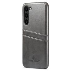 FIERRE SHANN - FIERRE SHANN Samsung Galaxy S23 Fodral Äkta läder - Grå