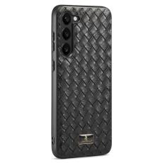 FIERRE SHANN - FIERRE SHANN Samsung Galaxy S23 Fodral PU Läder - Woven Pattern