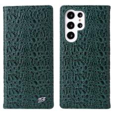 FIERRE SHANN - FIERRE SHANN Samsung Galaxy S23 Ultra Fodral Äkta läder - Grön