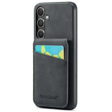 FIERRE SHANN - FIERRE SHANN Samsung Galaxy S24 FE Fodral Äkta läder - Svart