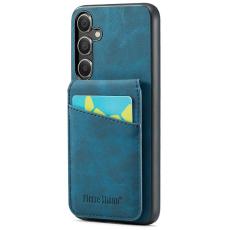 FIERRE SHANN - FIERRE SHANN Samsung Galaxy S25+ Fodral Äkta läder - Blå